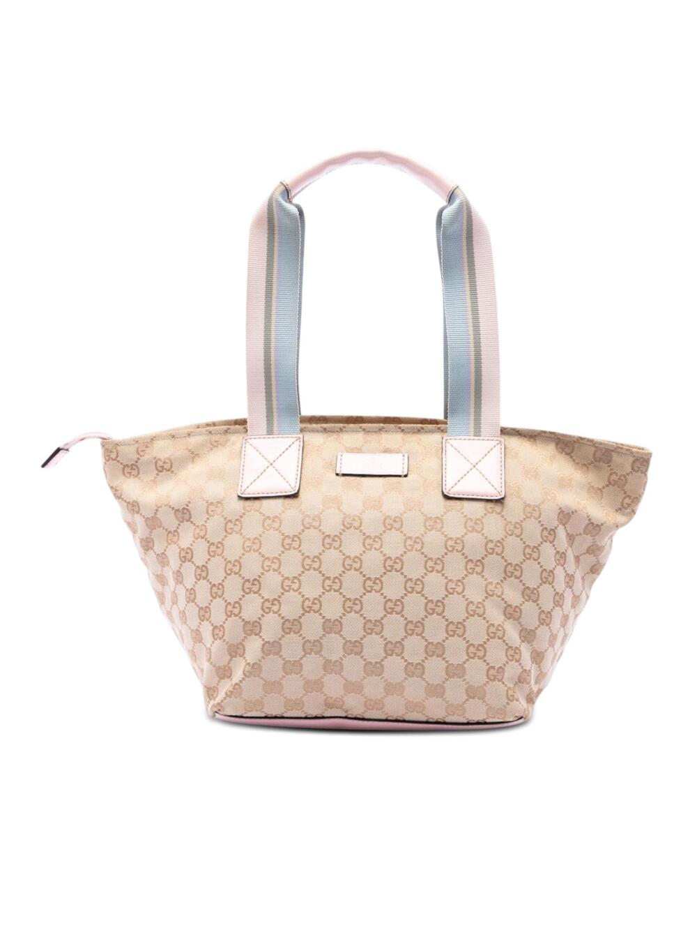 Gucci Gg Canvas Web Tote Pre-Loved #361407G55B